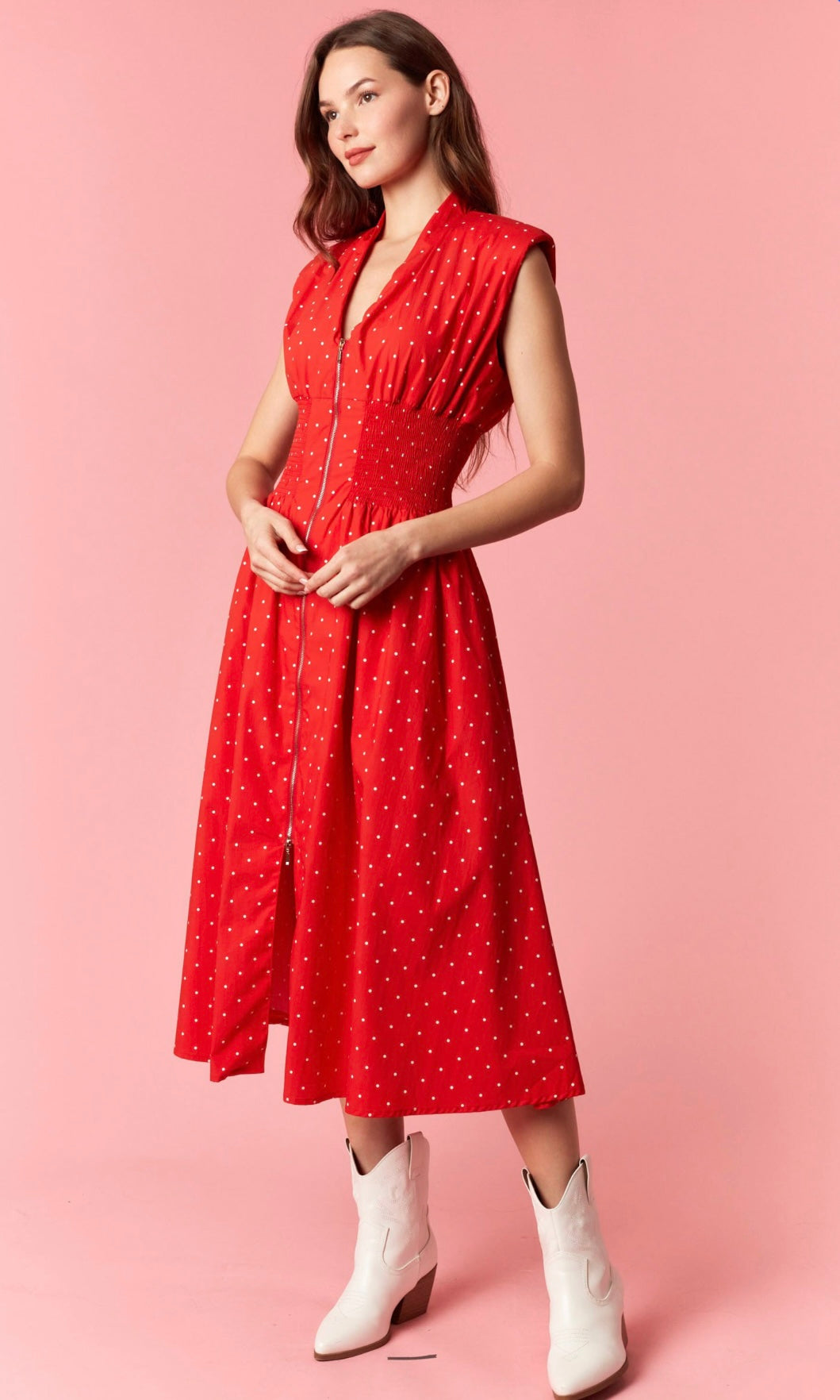 Sammie Polka Dress Midi Dress