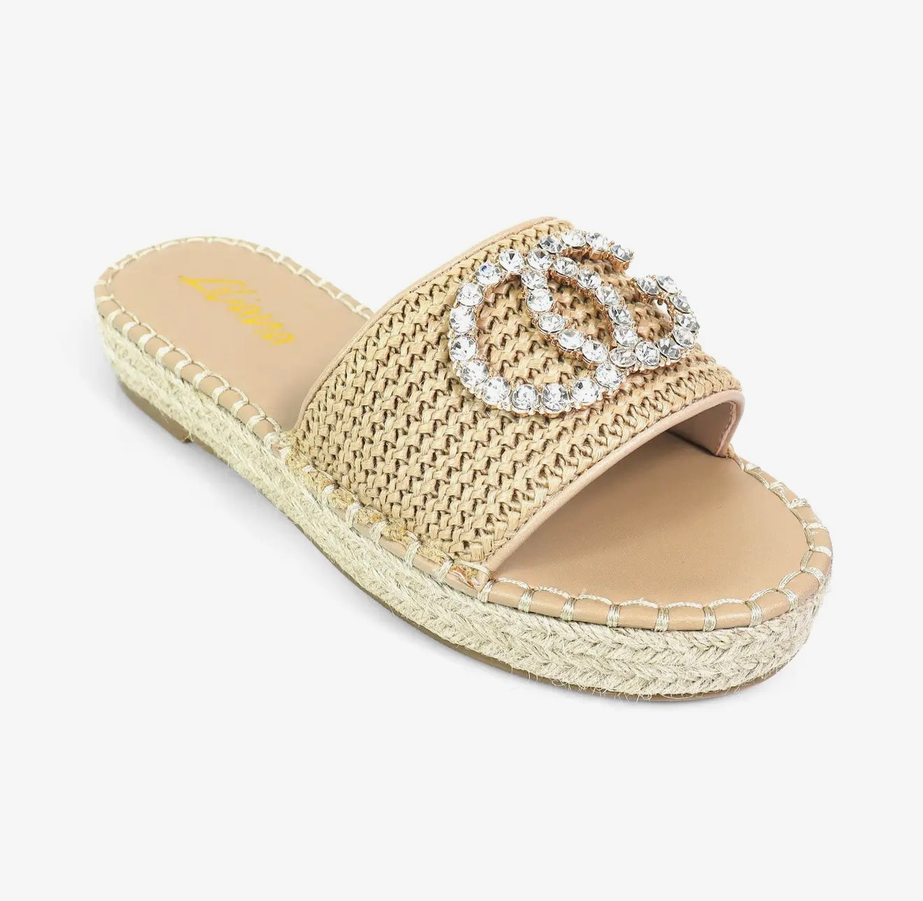 CHANELLE Rhinestone Espadrille Low
Platform