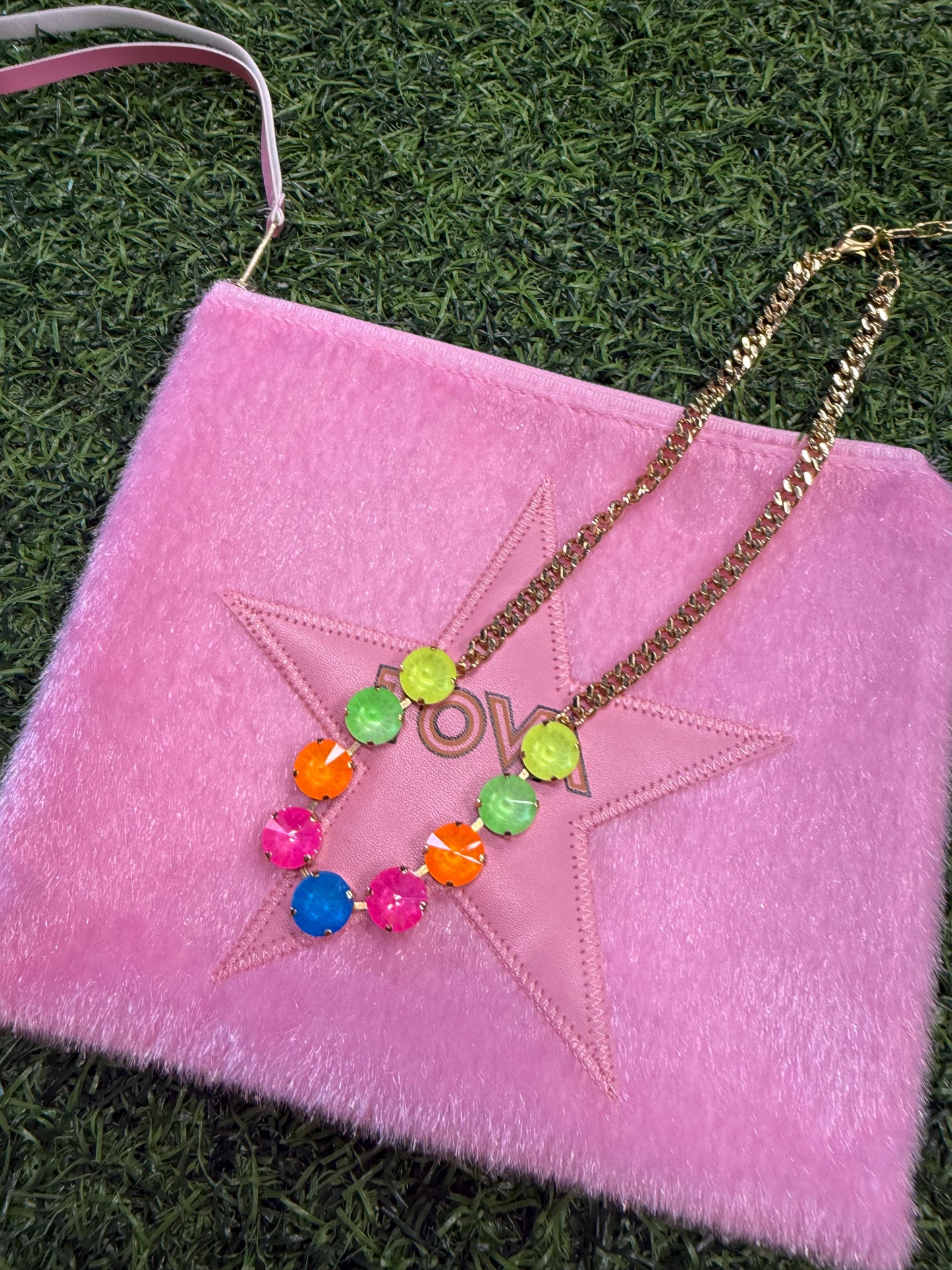 TOVA- Mini Sofia Necklace in Neon