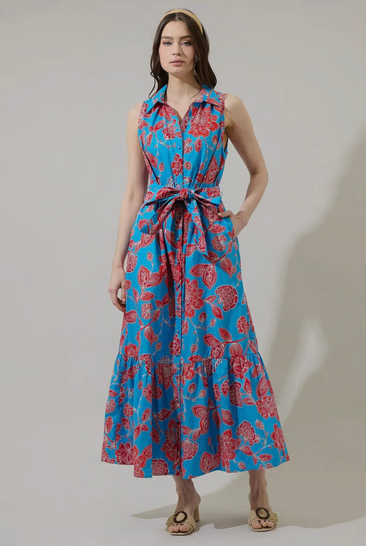 Ripon Floral Cileah Collared Maxi Dress