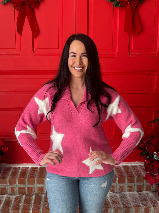 Pink Starburst Sweater