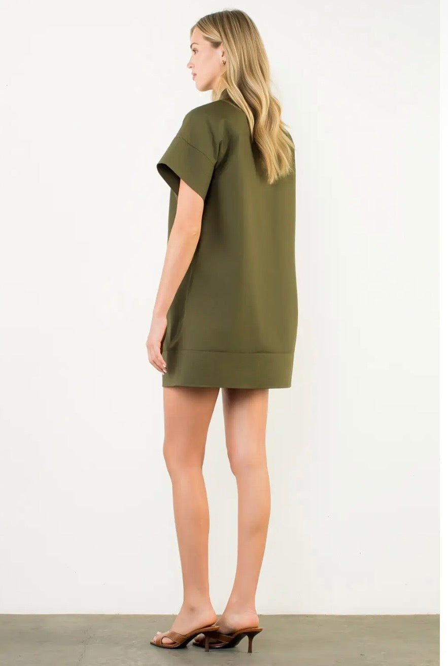 Soho Olive Shift Dress