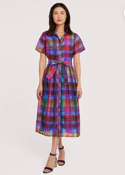 Cecilia Midi Dress Short Sleeve
Prism Plaid Organza