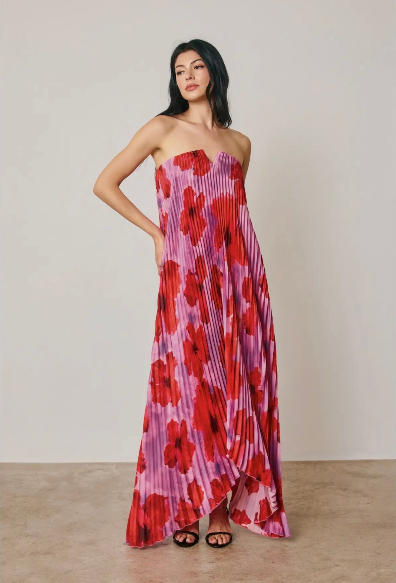 Nina Pleated Maxi Dress