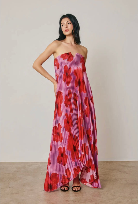 Nina Pleated Maxi Dress