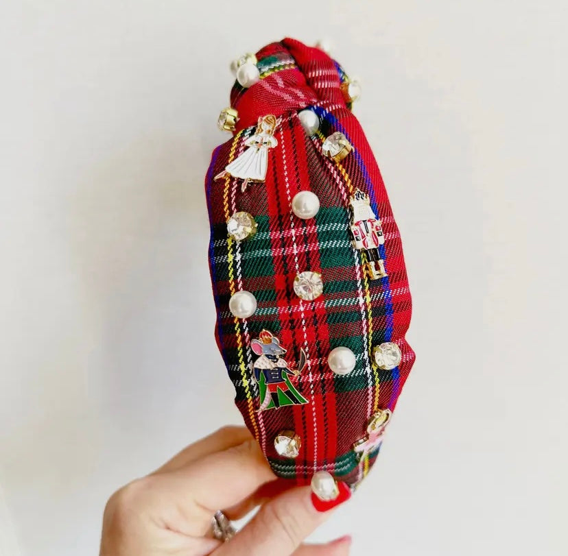 Nutcracker Ballet Red Plaid Headband