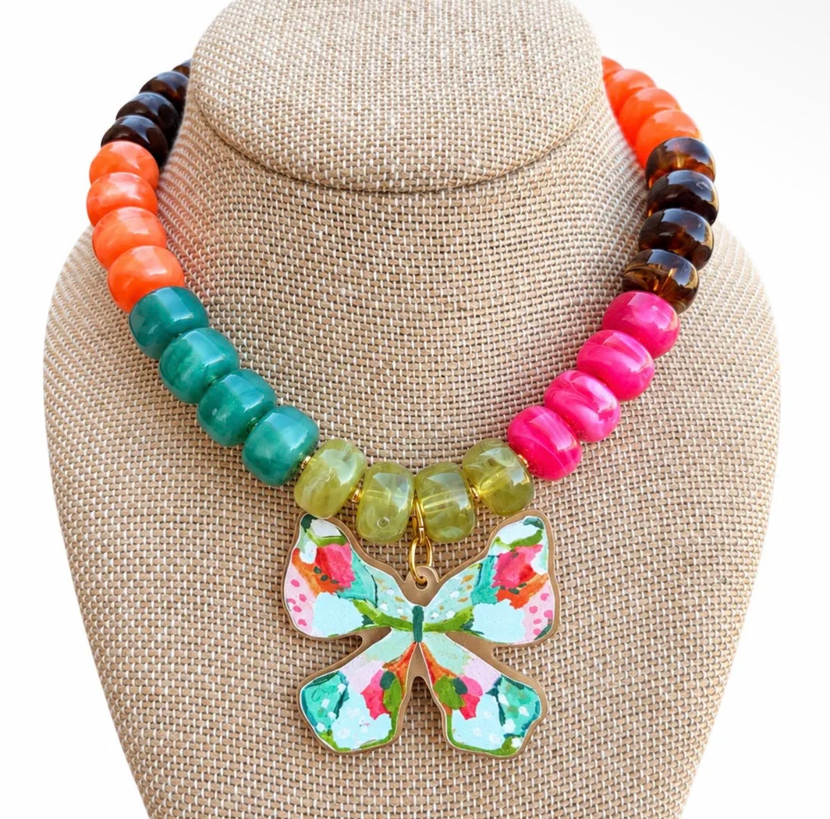 Rebecca X Kate Butterfly Necklace - Color Pop