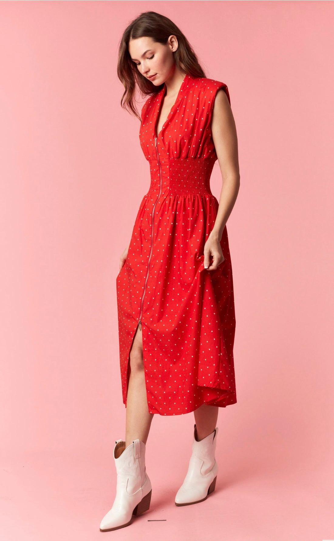 Sammie Polka Dress Midi Dress