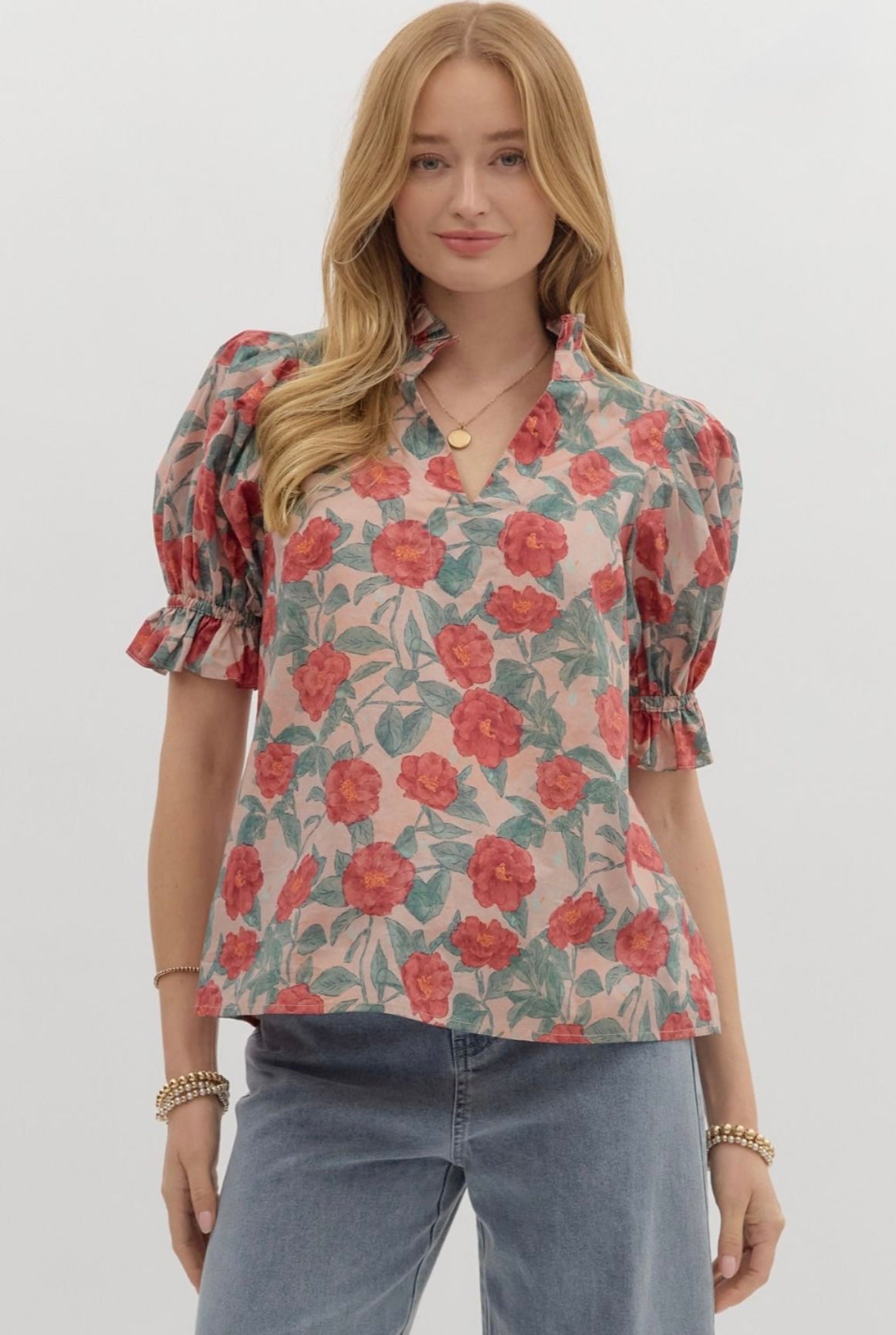 Rose Blush Floral Top