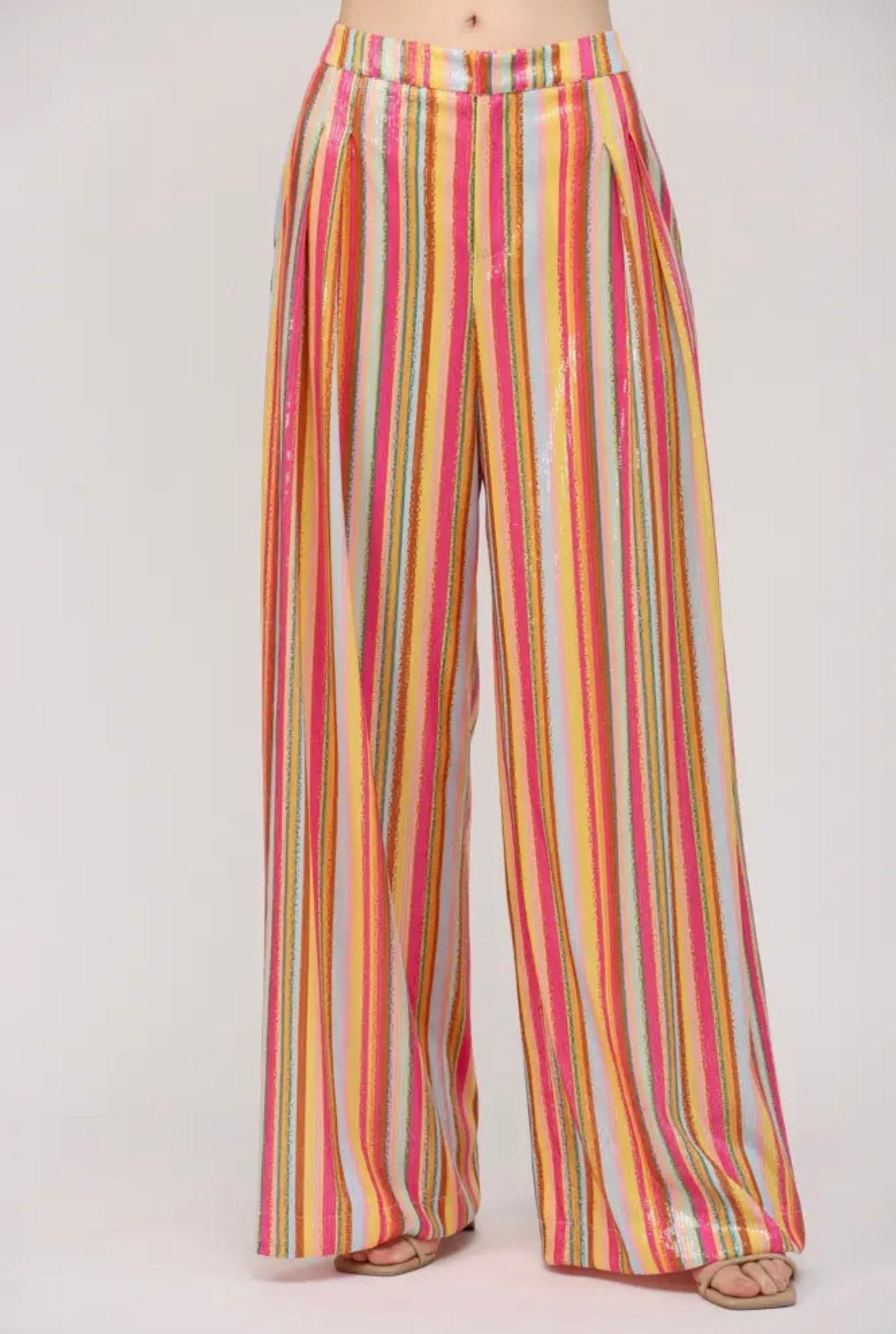 Multi Color Sequin Wide Leg
Pants