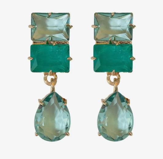Amalfi Turquoise Ombre Gem Drop
Statement Earrings