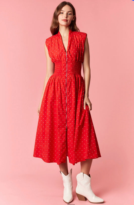 Sammie Polka Dress Midi Dress