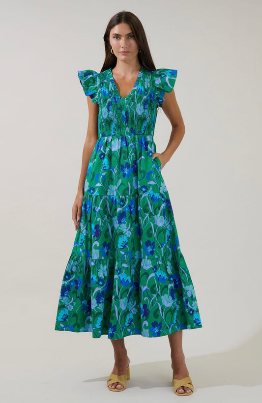 Sunfire Tiered Midi Dress Lomeli
Floral
