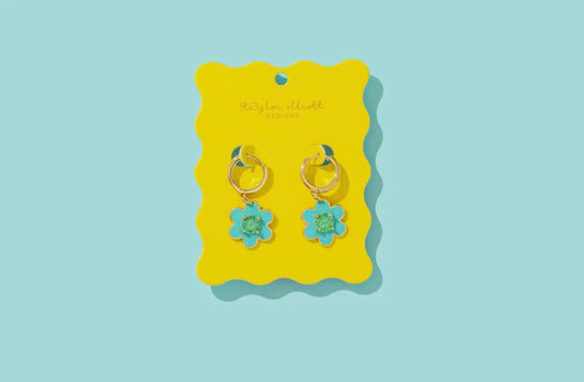 Huggie Earrings- Lucy Blue