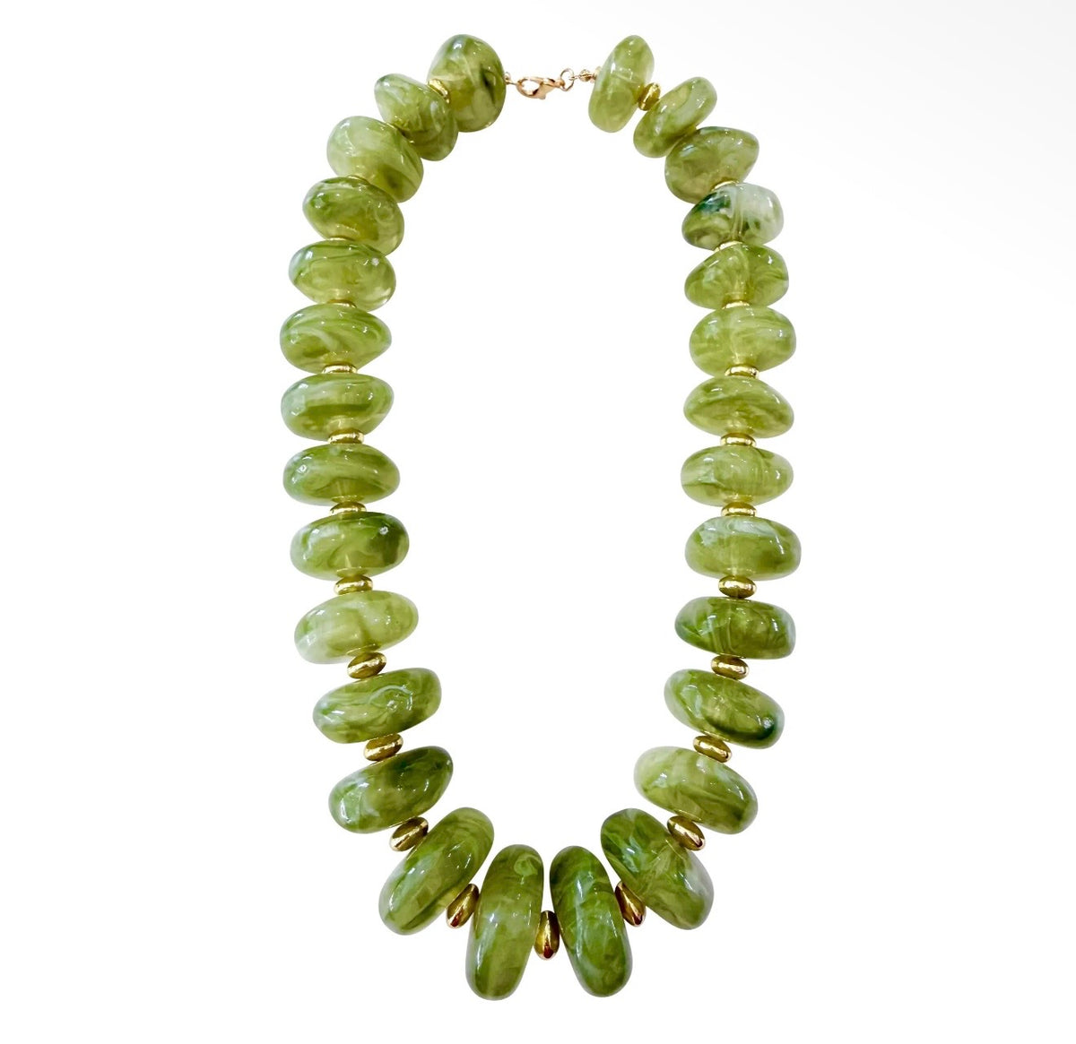 Randi Chunky Beaded Necklace- Chartreuse