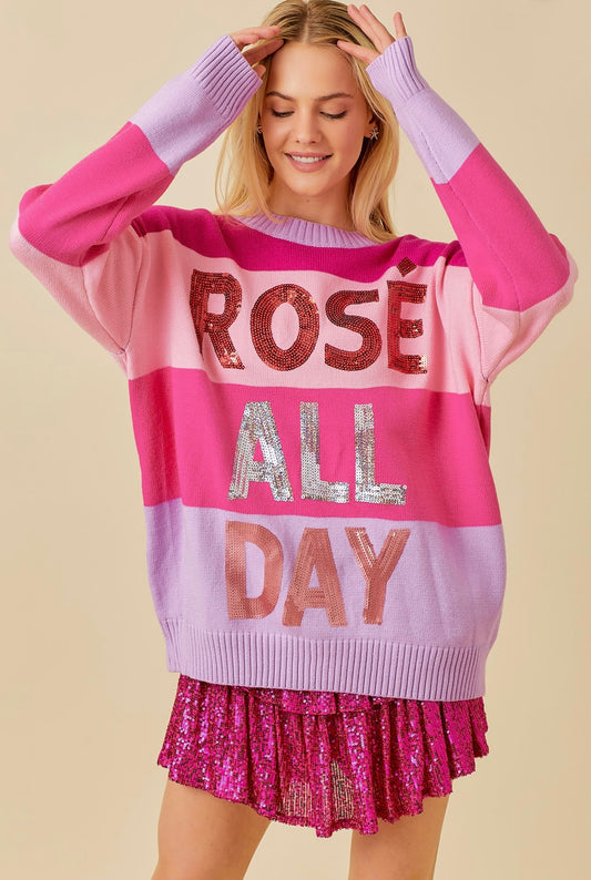 ROSE ALL DAY Sequin Sweater