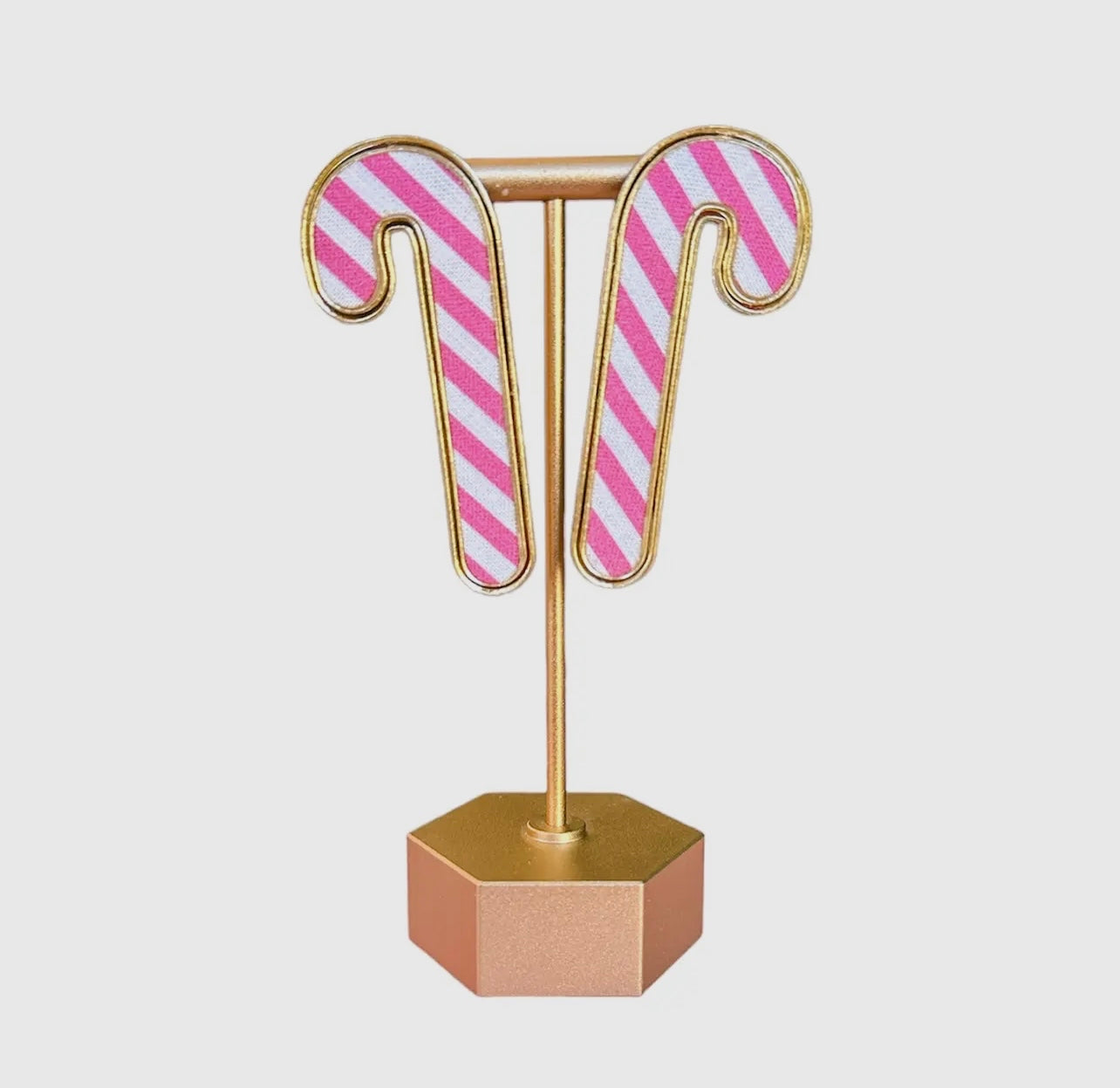 Pink Candy Cane Earrings