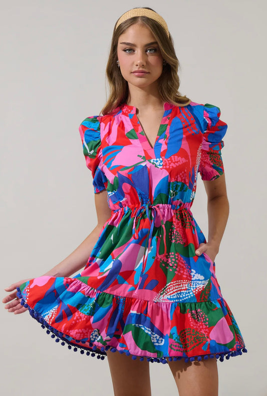 Exene Floral Gerica Shift Mini Dress