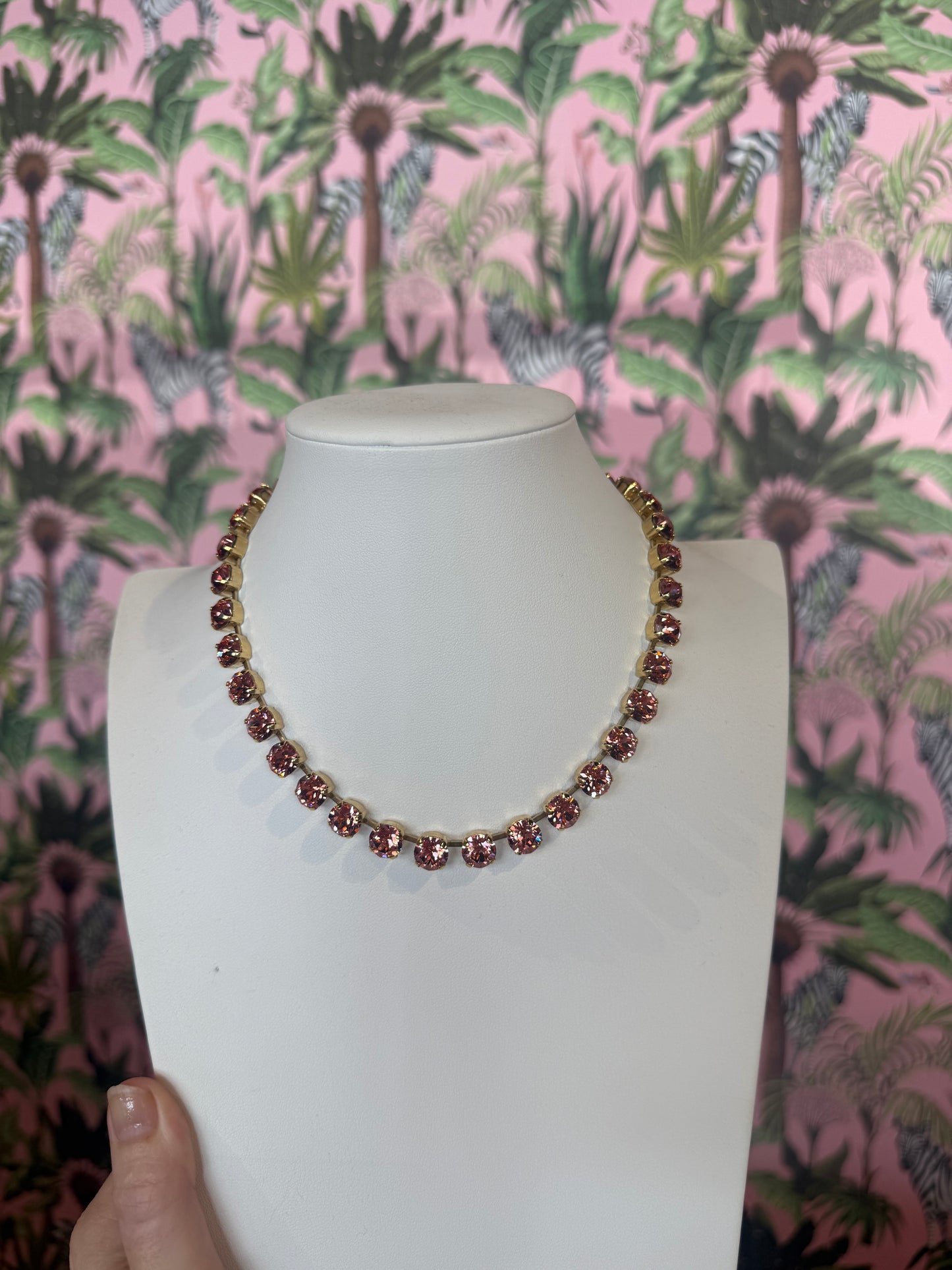TOVA- Oakland Necklace Pink Rose