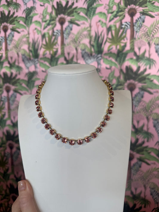 TOVA- Oakland Necklace Pink Rose