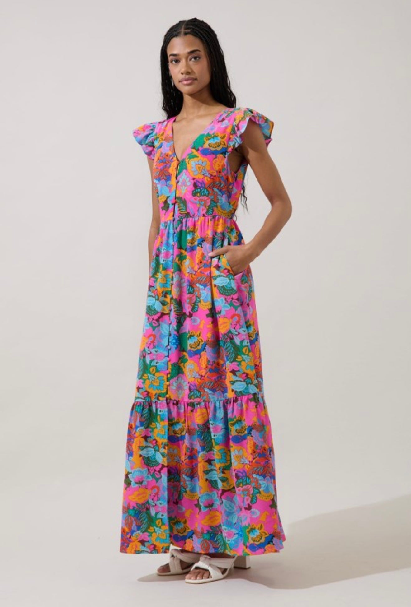 EVIANNA FLUTTER MAXI DRESS MADELY
FLORAL