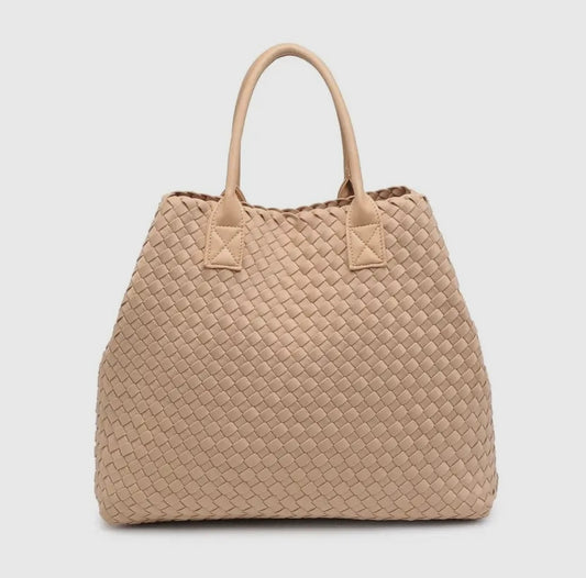 Ithaca Woven Neoprene Tote- Natural