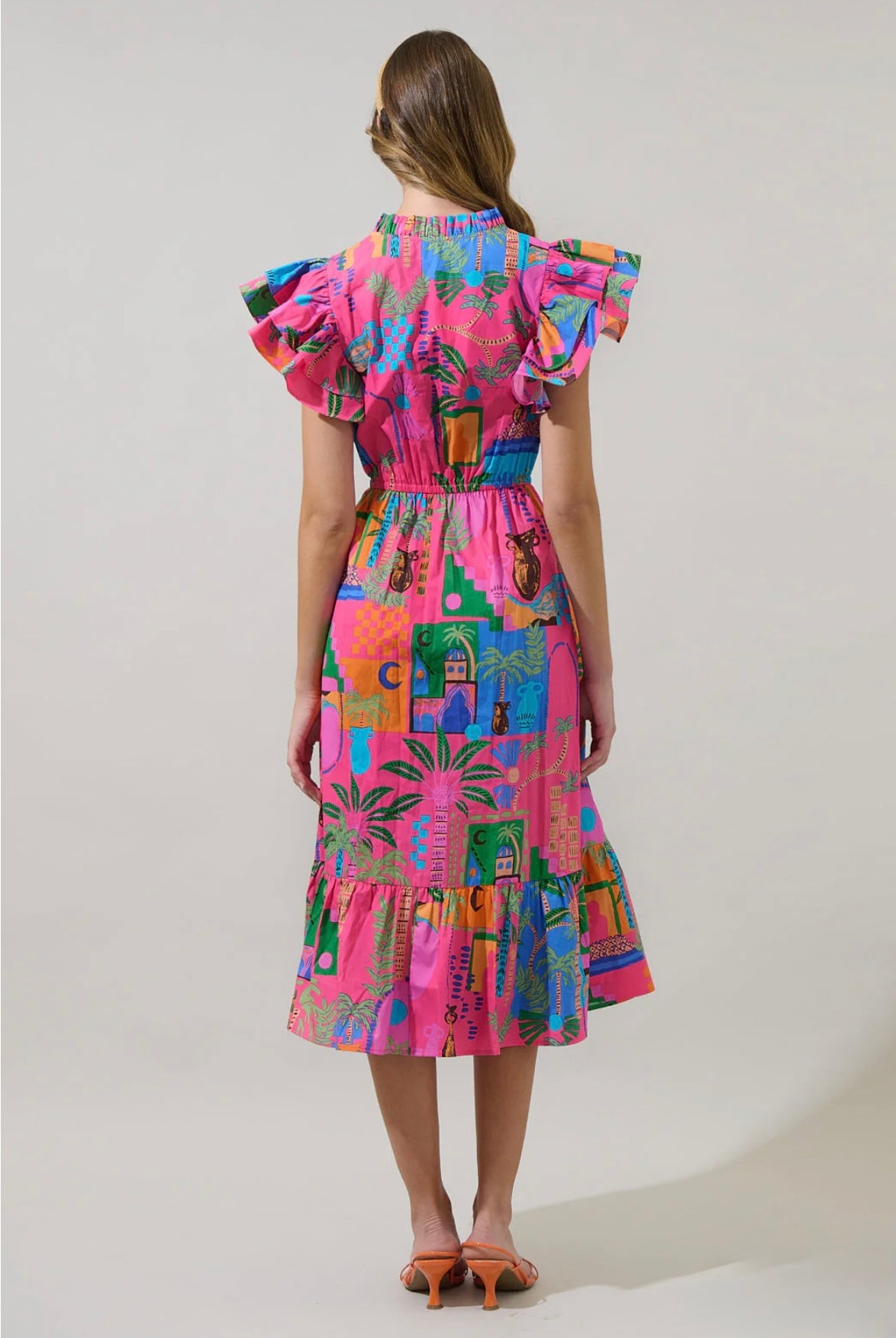 Lanus City Dillan Midi Ruffle Dress