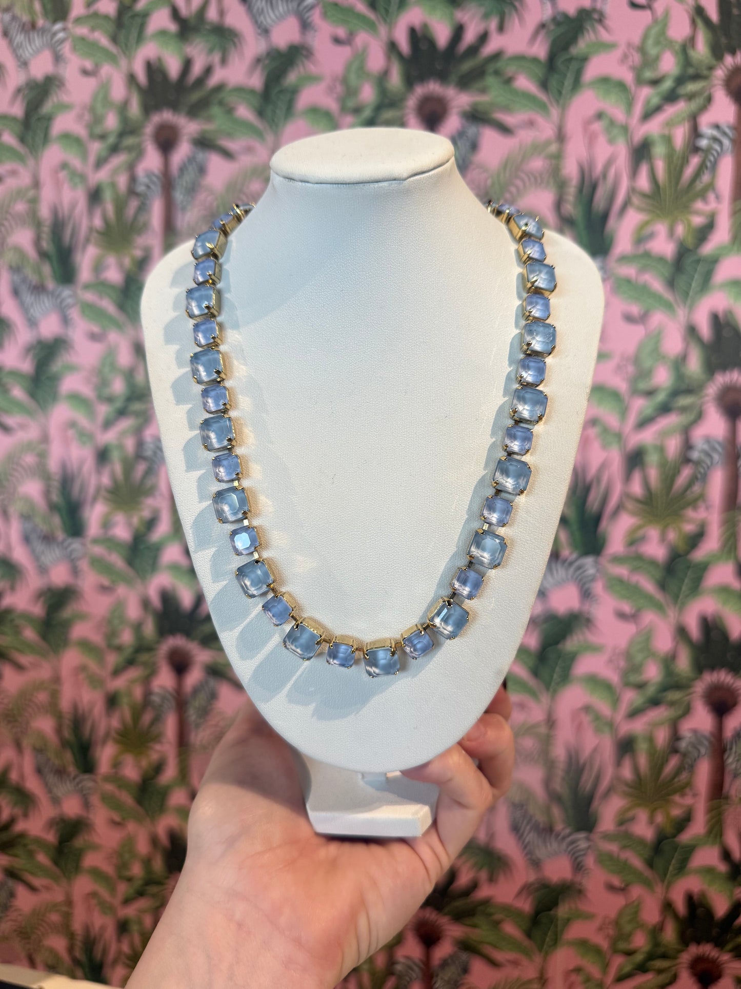 TOVA- Jadia Necklace in Fairy Dust Baby Blue