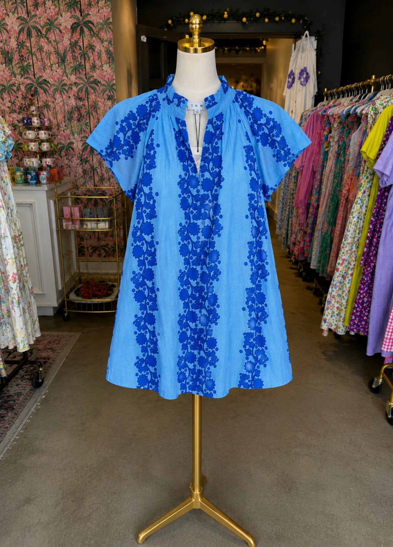 Brianna Blue Floral Dress