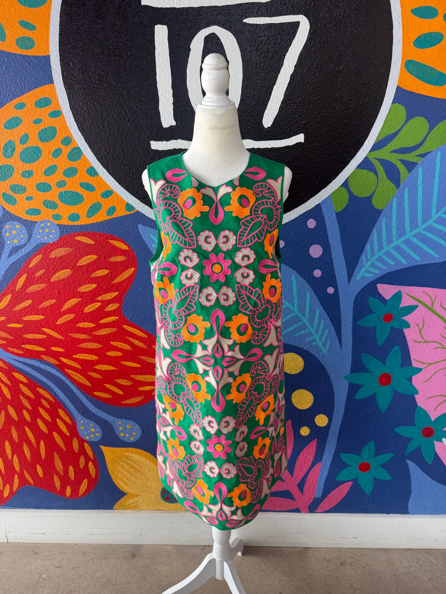 Garden Party Embroidered Shift Dress