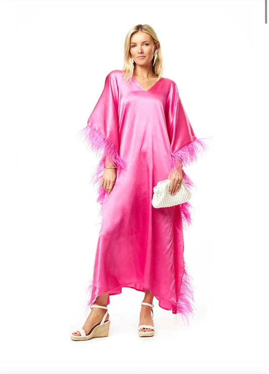 The Natalie Luxe Kaftan- Pink