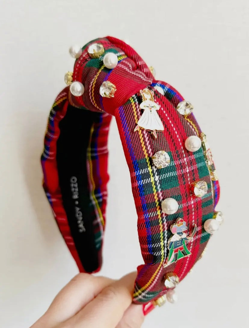 Nutcracker Ballet Red Plaid Headband