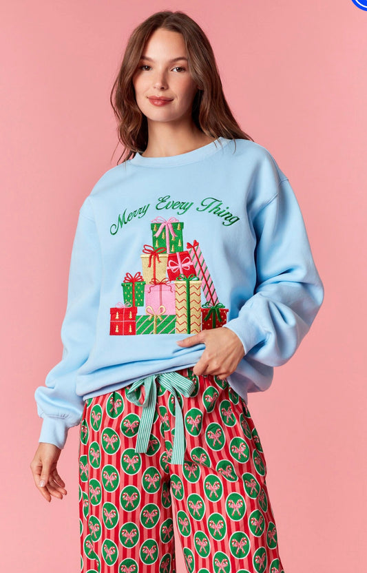 Merry Everything Sweatshirts Blue