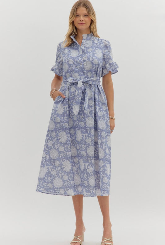 Daria Dress- Blue