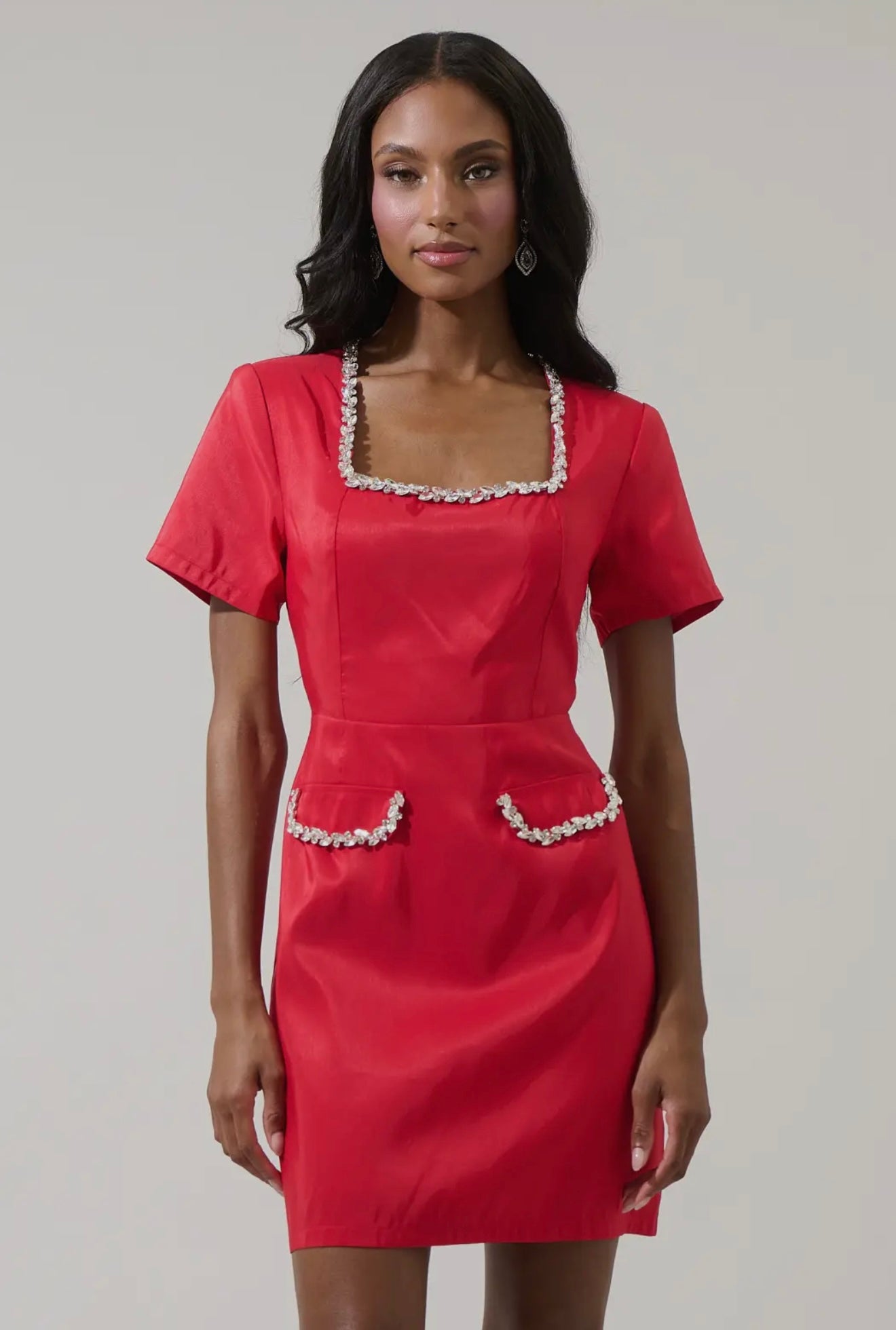 Liliane Square Neck Mini Dress