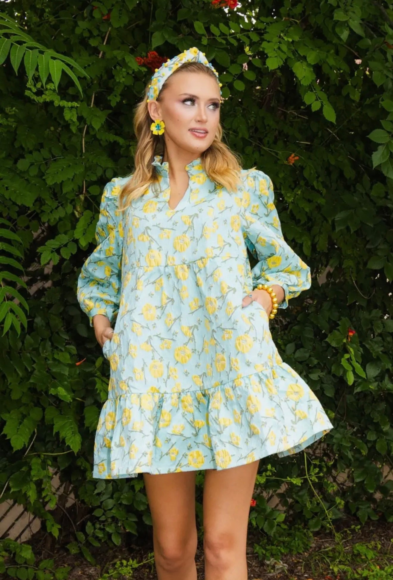 Bc Bib Dress - Golden Cali Flowers
