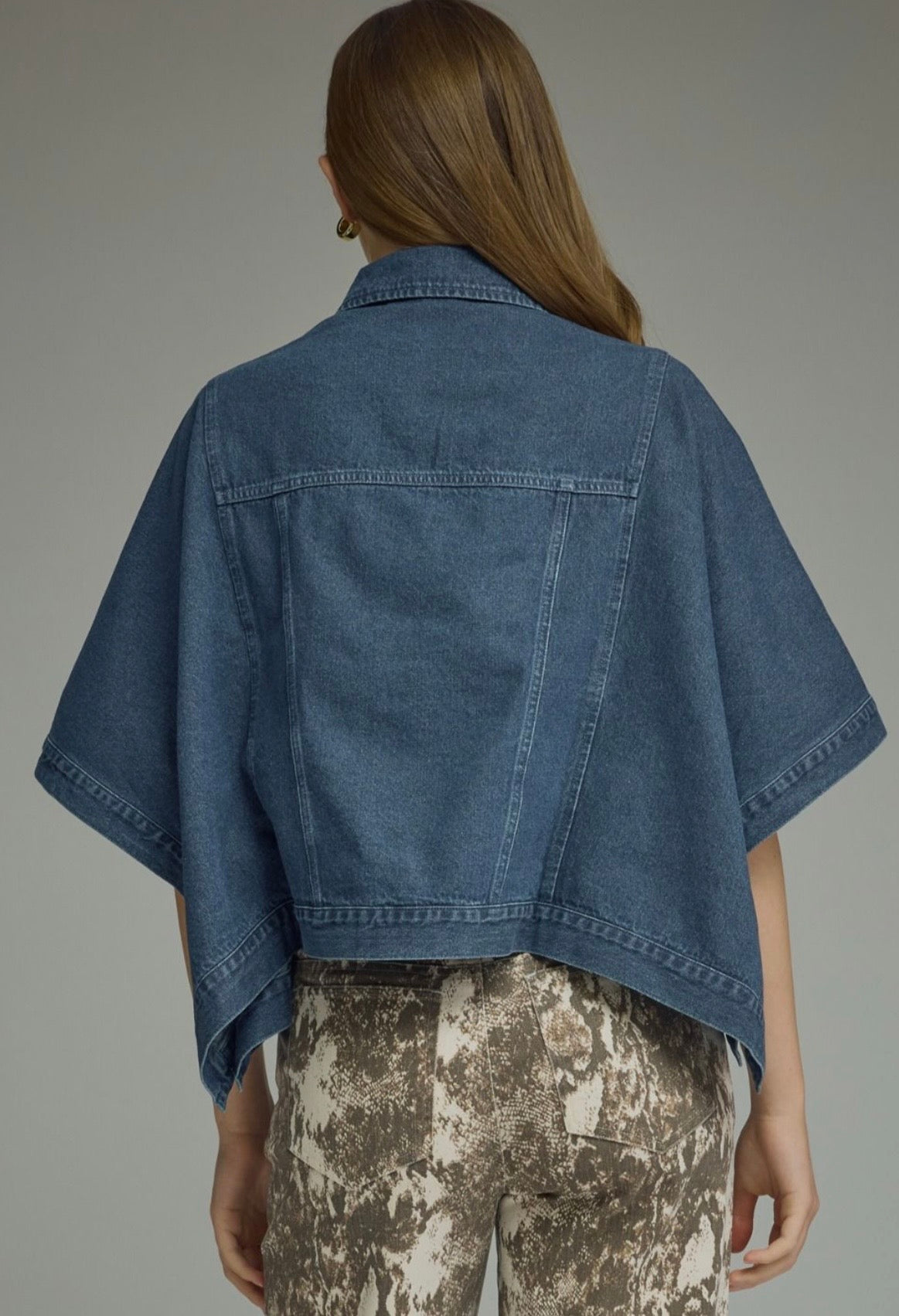 Andi Cape Jacket- Denim