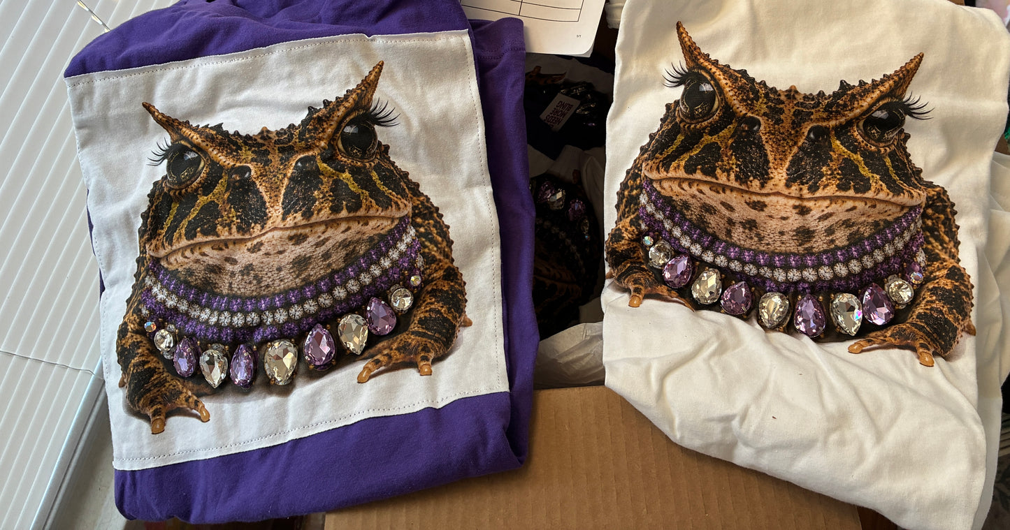 Jeweled Horned Frog Tshirt- White