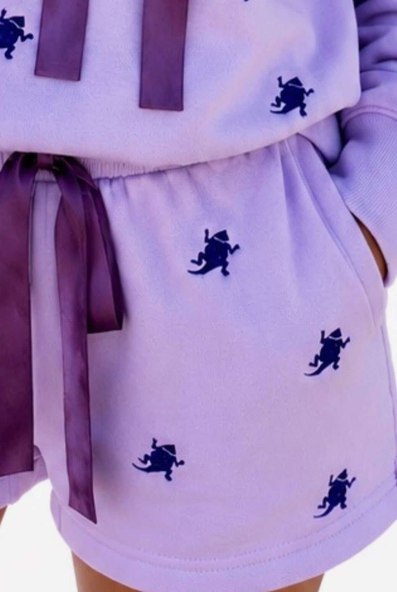 Tcu Embroidered Fleece Shorts