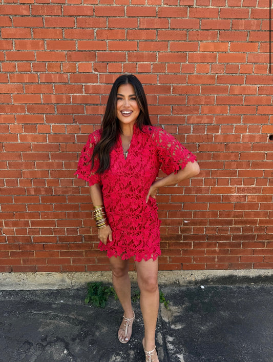 LULU SHORT SLEEVE MINI
CAFTAN- CHILI