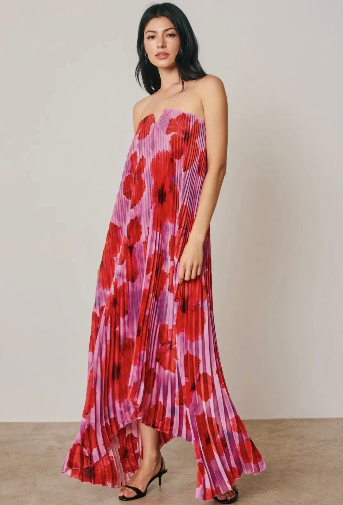 Nina Pleated Maxi Dress