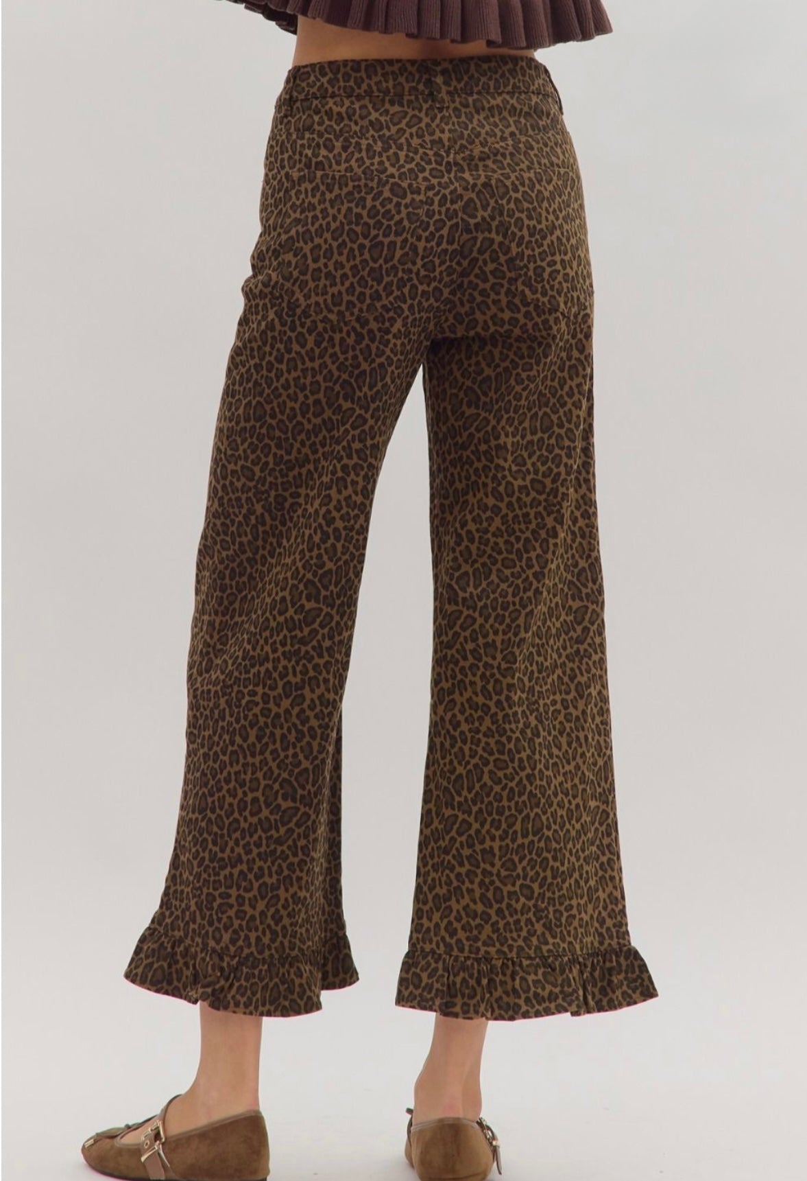 Leopard Denim Pants