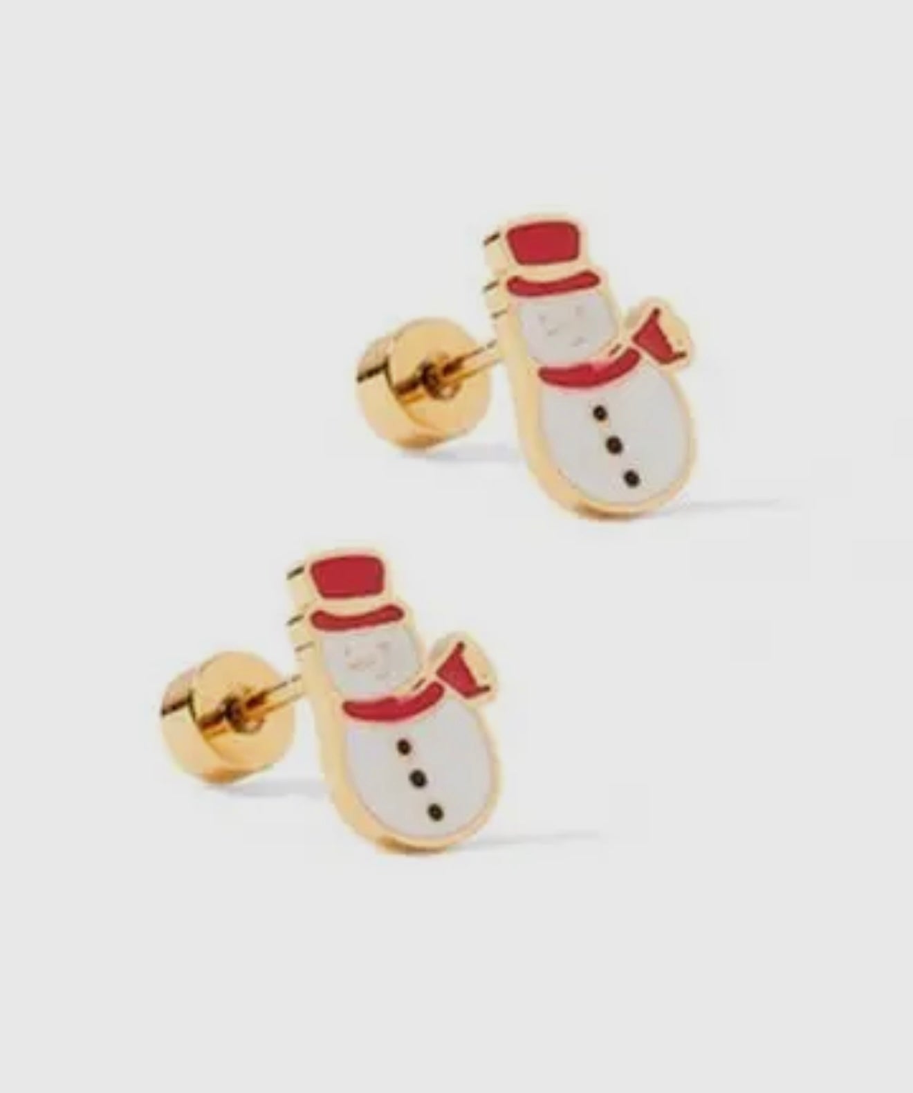 Snowman Screwback Stud Earrings