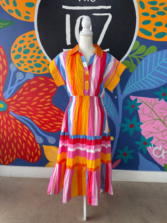 Sunset Stripes Dress