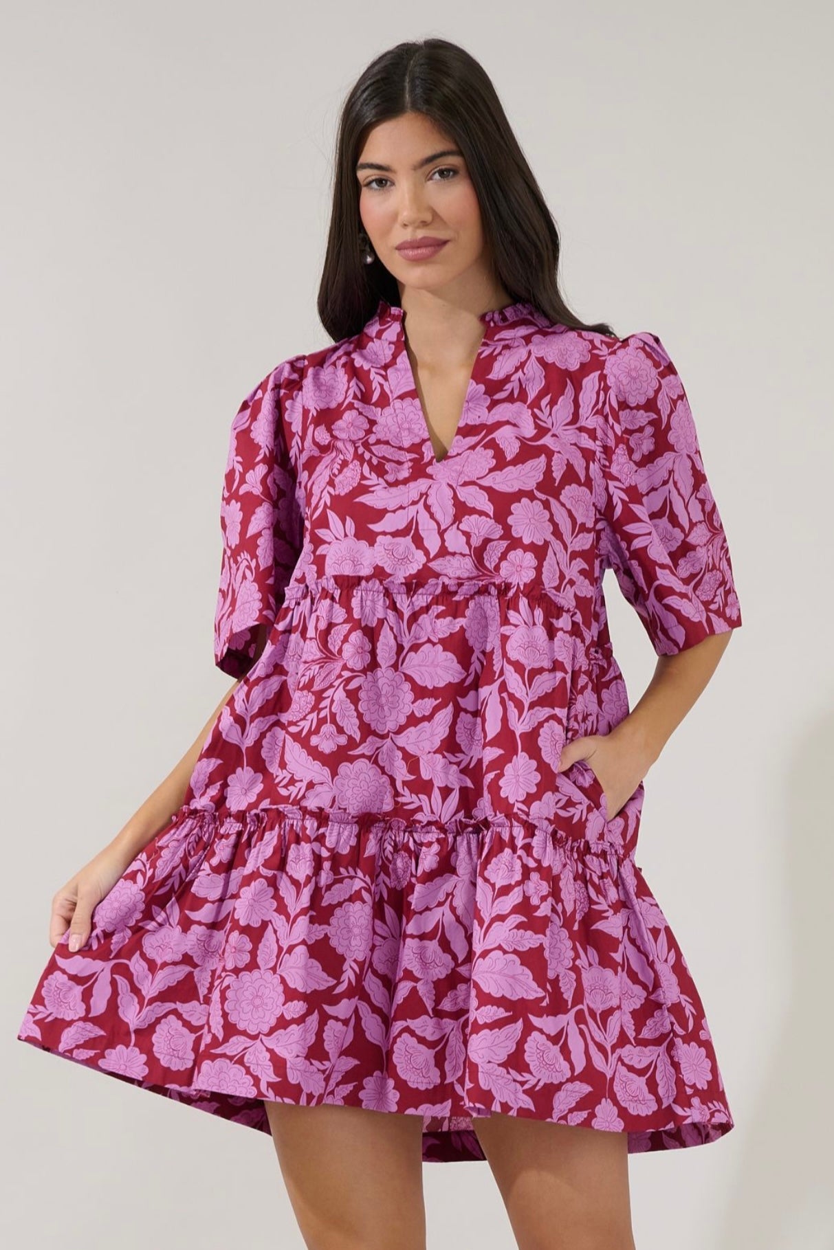 Dixie Split Neck Shift Dress Yunice
Floral