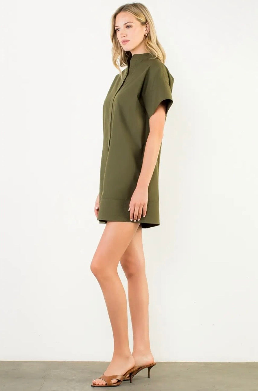 Soho Olive Shift Dress
