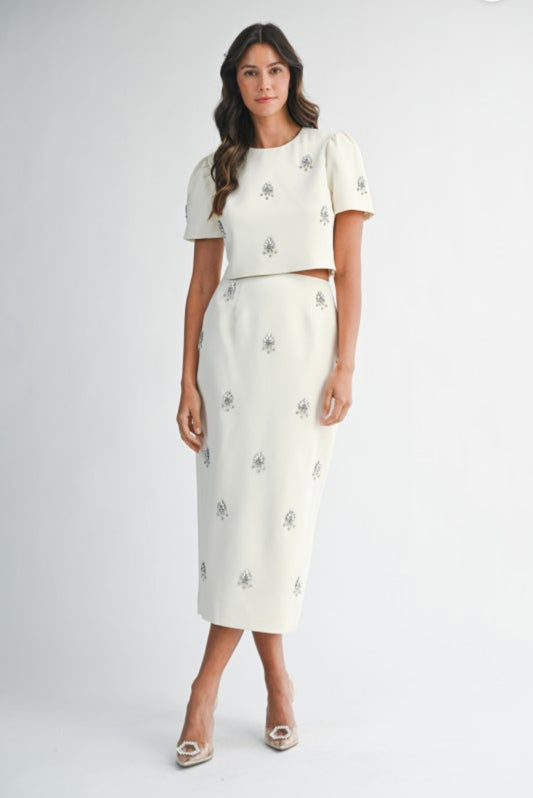 Esther Jewel Midi Skirt Set
