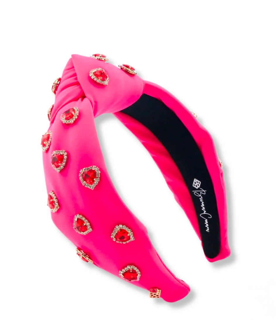 ADULT SIZE HOT PINK
HEADBAND WITH RED PAVÉ
CRYSTAL HEARTS- Brianna Cannon