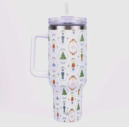 Nutcracker Waltz Tumbler White/ Multi 40oz