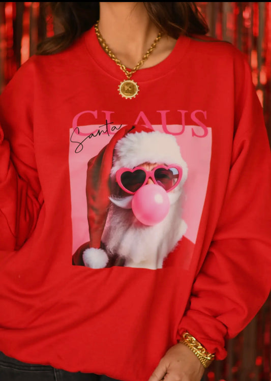 Santa Claus Bubblegum Poster Sweatshirt